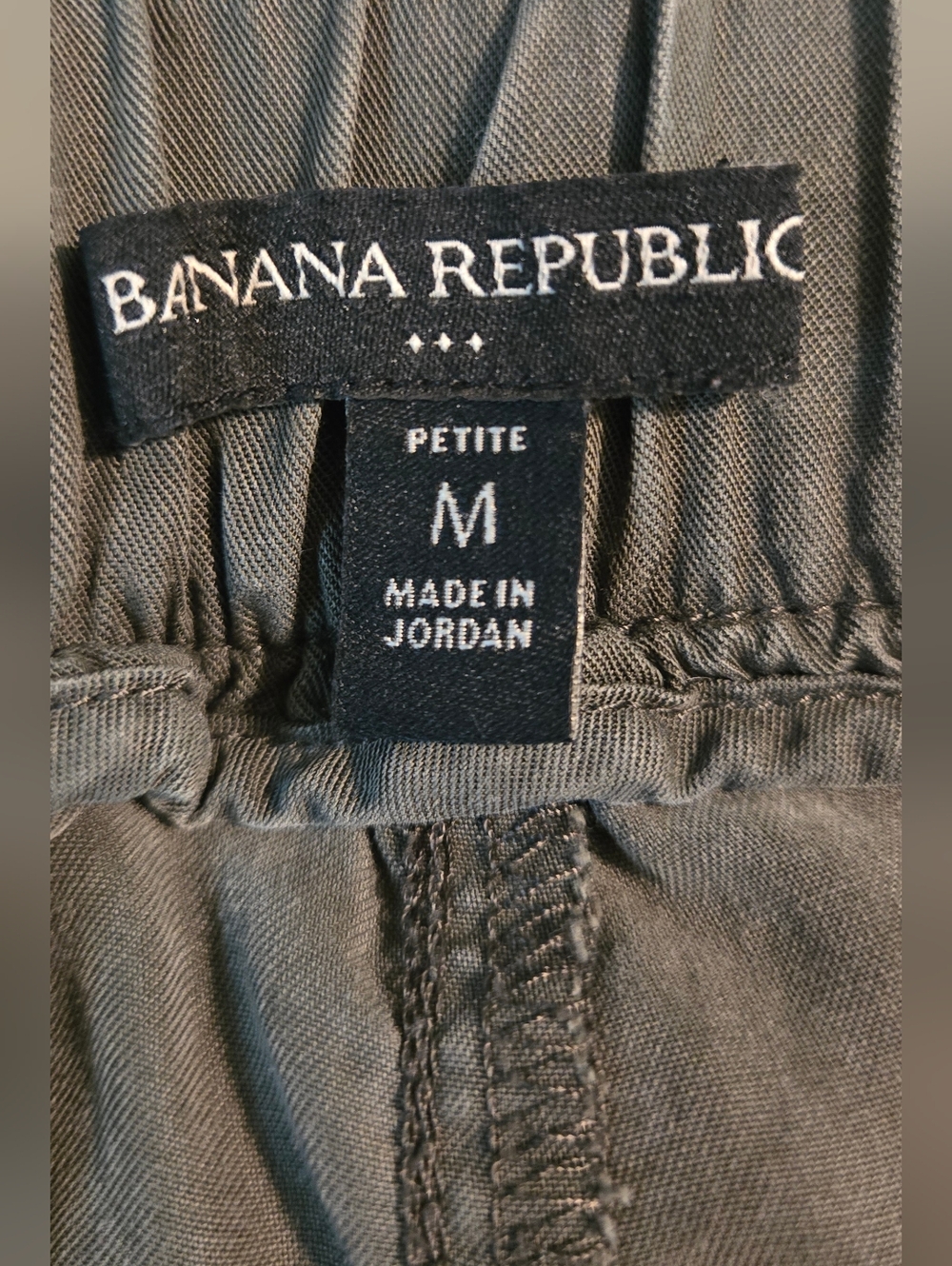 Banana Republic Olive Green Cargo Jogger Pants Petite Medium - Picture 6 of 9